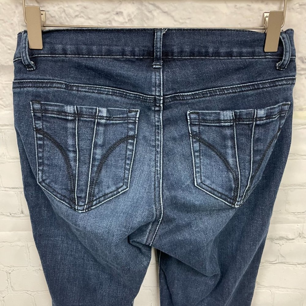 Indigo Blue Super Skinny Distressed Maternity Jeans - Picture 4 of 12